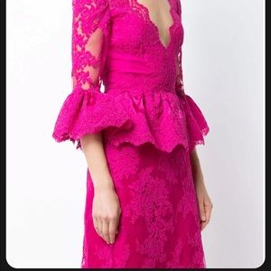 Stunning peplum lace and silk Marchesa Skirt